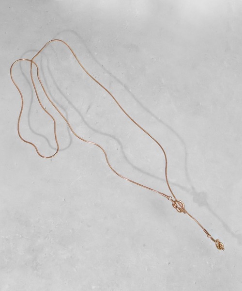 blackdia ocean（ブラックダイヤオーシャン）の「blackdia ocean 金属アレルギー対応 ノットボータイチェーンネックレス ステンレス（ネックレス・レディース・シルバー/ゴールド/ピンクゴールド・FREE）」の20枚目の写真