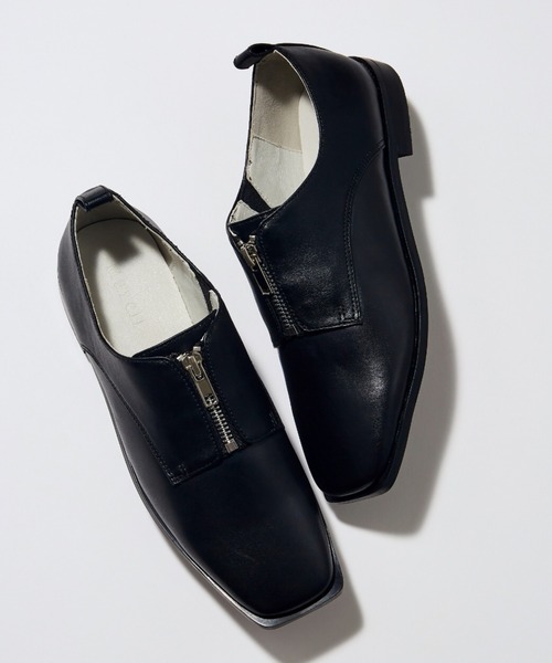 Mazell（マゼル）の「Mazell  / フロントZIPフラット（その他シューズ・レディース・ブラック/グレー・38/39/35/36/37）」の2枚目の写真