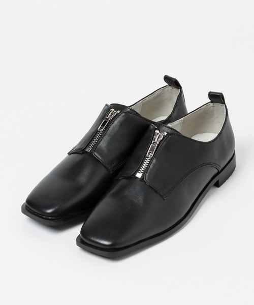 Mazell（マゼル）の「Mazell  / フロントZIPフラット（その他シューズ・レディース・ブラック/グレー・38/39/35/36/37）」の5枚目の写真