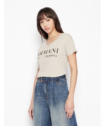 ARMANI EXCHANGE | 【A|X アルマーニ エクスチェンジ】AXロゴ　スパンコール付き半袖VネックTシャツ/BOYFRIEND(Tシャツ/カットソー)