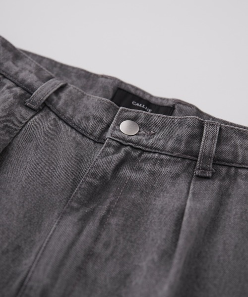 CALLNE（カルネ）の「【CALLNE】Denim Slacks Pants/デニム スラックスパンツ（デニムパンツ・メンズ・ブラック/オフホワイト/グレー・M/L/S）」の6枚目の写真