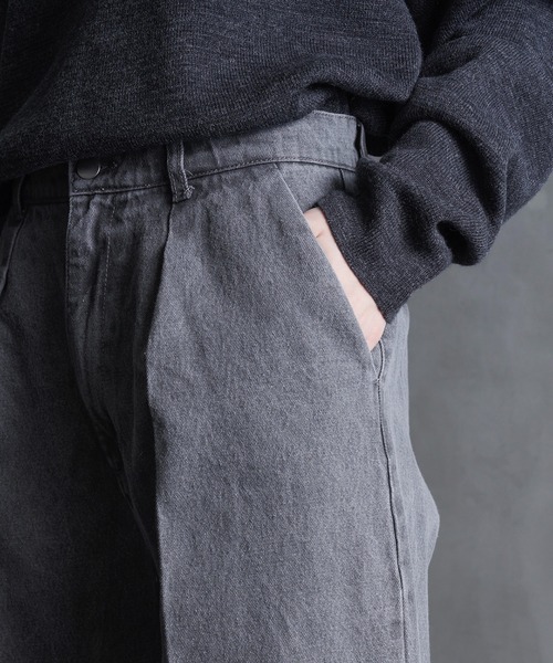 CALLNE（カルネ）の「【CALLNE】Denim Slacks Pants/デニム スラックスパンツ（デニムパンツ・メンズ・ブラック/オフホワイト/グレー・M/L/S）」の22枚目の写真