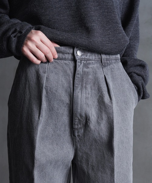 CALLNE（カルネ）の「【CALLNE】Denim Slacks Pants/デニム スラックスパンツ（デニムパンツ・メンズ・ブラック/オフホワイト/グレー・M/L/S）」の20枚目の写真