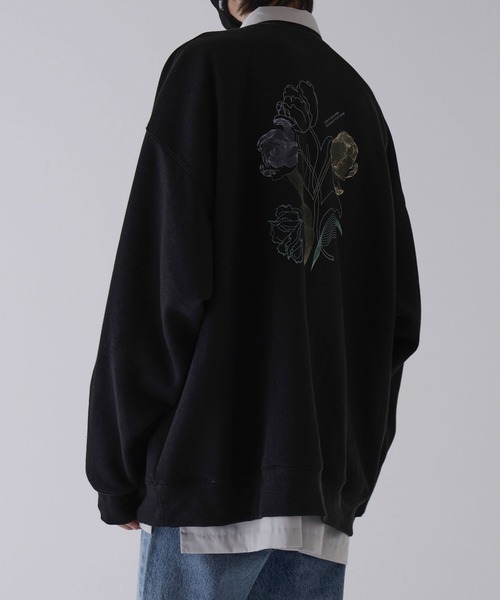 iisy（イージー）の「iisy / ウェーブフラワークルーネックスウェット（スウェット・メンズ・ブラック/キナリ/グリーン・L/M/S）」の16枚目の写真