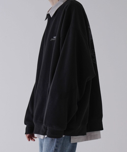 iisy（イージー）の「iisy / ウェーブフラワークルーネックスウェット（スウェット・メンズ・ブラック/キナリ/グリーン・L/M/S）」の17枚目の写真