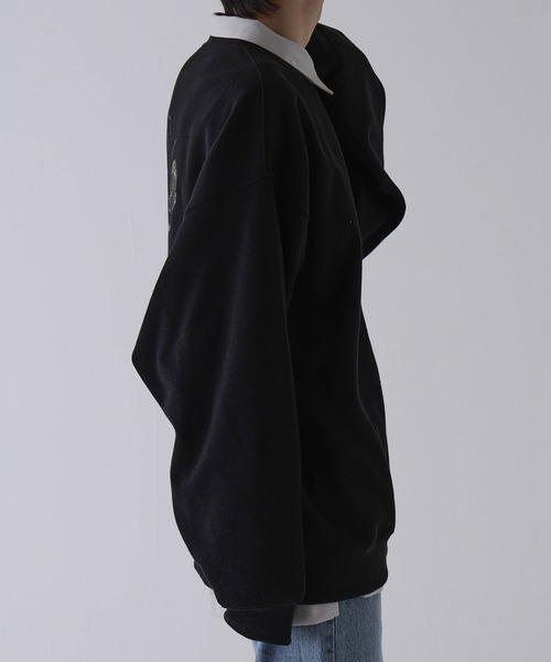 iisy（イージー）の「iisy / ウェーブフラワークルーネックスウェット（スウェット・メンズ・ブラック/キナリ/グリーン・L/M/S）」の18枚目の写真