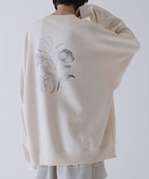 iisy（イージー）の「iisy / ウェーブフラワークルーネックスウェット（スウェット・メンズ・ブラック/キナリ/グリーン・L/M/S）」の19枚目の写真