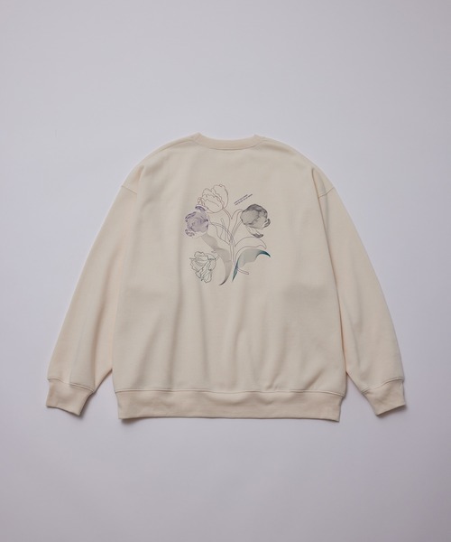 iisy（イージー）の「iisy / ウェーブフラワークルーネックスウェット（スウェット・メンズ・ブラック/キナリ/グリーン・L/M/S）」の5枚目の写真