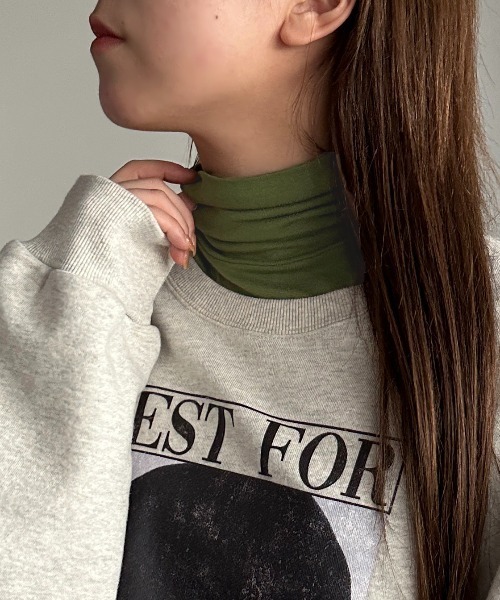 apres jour mignon（アプレジュールミニョン）の「クシュクシュインナー【ZOZOTOWN限定アイテム】（Tシャツ/カットソー・レディース・ブラック/アイボリー/ピンク/グリーン/オレンジ/オレンジ系その他/グリーン系その他/マスタード/イエロー/ブルー/ピンク系その他/レッド・X-LARGE/フリー）」の4枚目の写真