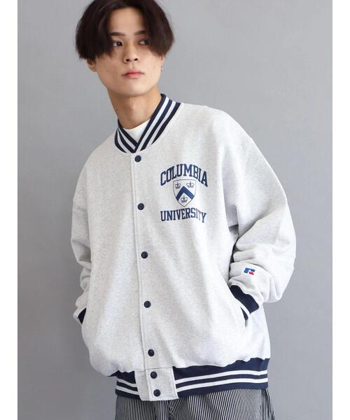 Russell Athletic(ラッセルアスレティック)の「【WEB限定】RUSSELL Columbiaスウェットジャケット *(スタジャン・メンズ・グレー/ネイビー・M/L/XL)」の5枚目の写真