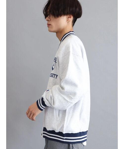 Russell Athletic(ラッセルアスレティック)の「【WEB限定】RUSSELL Columbiaスウェットジャケット *(スタジャン・メンズ・グレー/ネイビー・M/L/XL)」の7枚目の写真