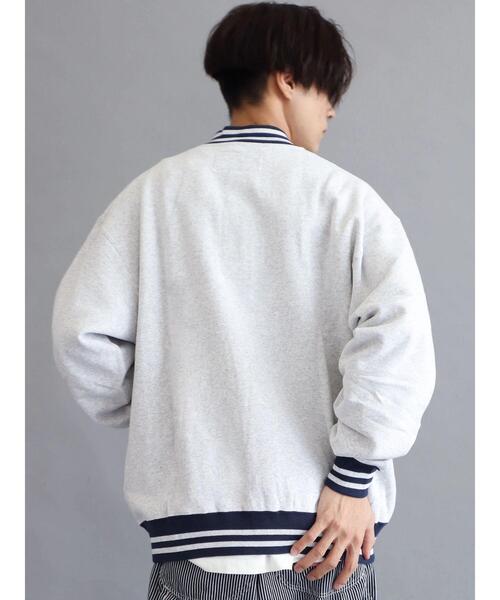 Russell Athletic(ラッセルアスレティック)の「【WEB限定】RUSSELL Columbiaスウェットジャケット *(スタジャン・メンズ・グレー/ネイビー・M/L/XL)」の9枚目の写真