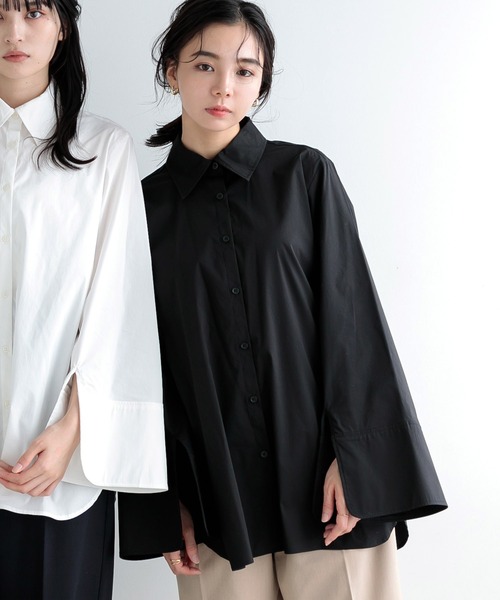 Dita Muaj.（ディータムアージュ）の「【ZOZO限定】Muaj.ベルスリーブスリットシャツ（シャツ/ブラウス・レディース・ブラック/モカ/ホワイト・FREE）」の3枚目の写真