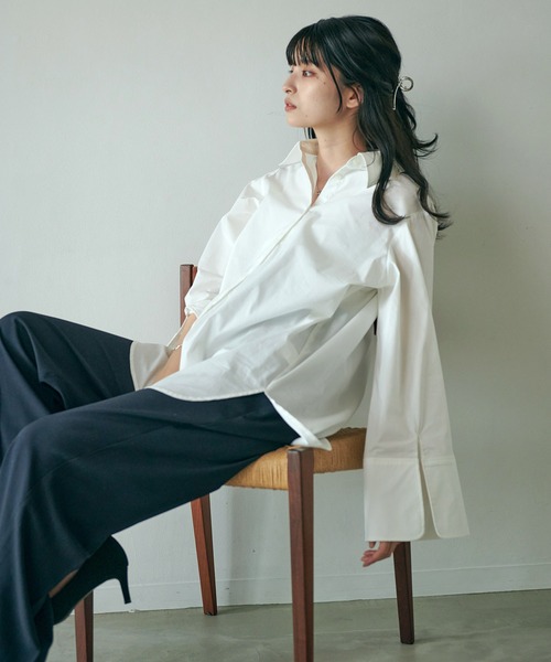 Dita Muaj.（ディータムアージュ）の「【ZOZO限定】Muaj.ベルスリーブスリットシャツ（シャツ/ブラウス・レディース・ブラック/モカ/ホワイト・FREE）」の5枚目の写真