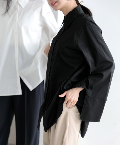 Dita Muaj.（ディータムアージュ）の「【ZOZO限定】Muaj.ベルスリーブスリットシャツ（シャツ/ブラウス・レディース・ブラック/モカ/ホワイト・FREE）」の10枚目の写真