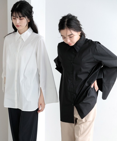 Dita Muaj.（ディータムアージュ）の「【ZOZO限定】Muaj.ベルスリーブスリットシャツ（シャツ/ブラウス・レディース・ブラック/モカ/ホワイト・FREE）」の13枚目の写真