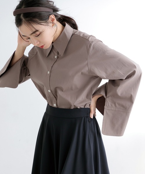 Dita Muaj.（ディータムアージュ）の「【ZOZO限定】Muaj.ベルスリーブスリットシャツ（シャツ/ブラウス・レディース・ブラック/モカ/ホワイト・FREE）」の16枚目の写真