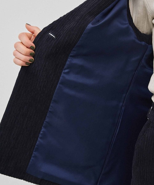 PUBLIC TOKYO（パブリックトウキョウ）の「【セットアップ対応】コーデュロイジレ（ベスト・レディース・ネイビー/アイボリー・FREE）」の15枚目の写真