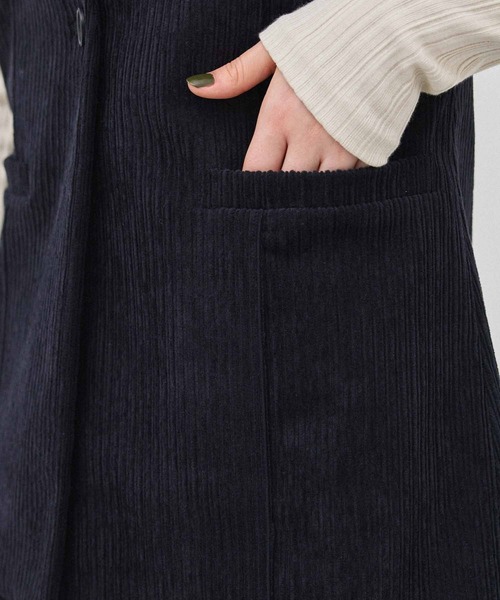 PUBLIC TOKYO（パブリックトウキョウ）の「【セットアップ対応】コーデュロイジレ（ベスト・レディース・ネイビー/アイボリー・FREE）」の17枚目の写真