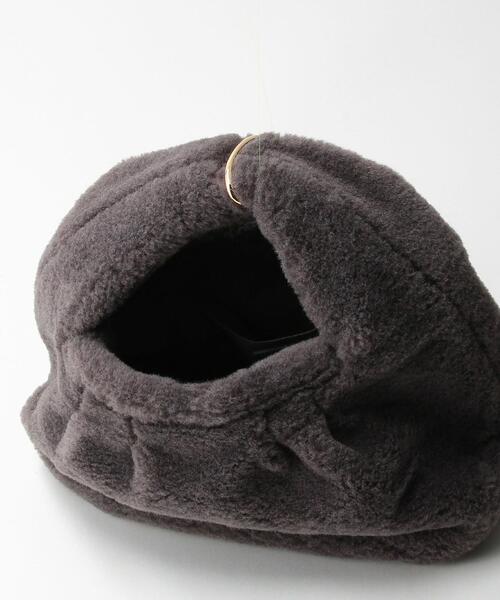 BEAUTY&YOUTH UNITED ARROWS（ビューティーアンドユースユナイテッドアローズ）の「フェイクボア ムーン ショルダー バッグ（ショルダーバッグ・レディース・イエロー/ダークグレー・FREE）」の9枚目の写真