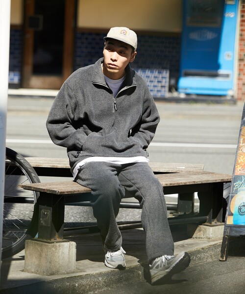 FREAK'S STORE（フリークスストア）の「HINSON/ヒンソン ハーフZIP フリースPO/フリースジャケット（スウェット・メンズ・モスグリーン/グレー/ブラック・MEDIUM/LARGE/X-LARGE）」の16枚目の写真