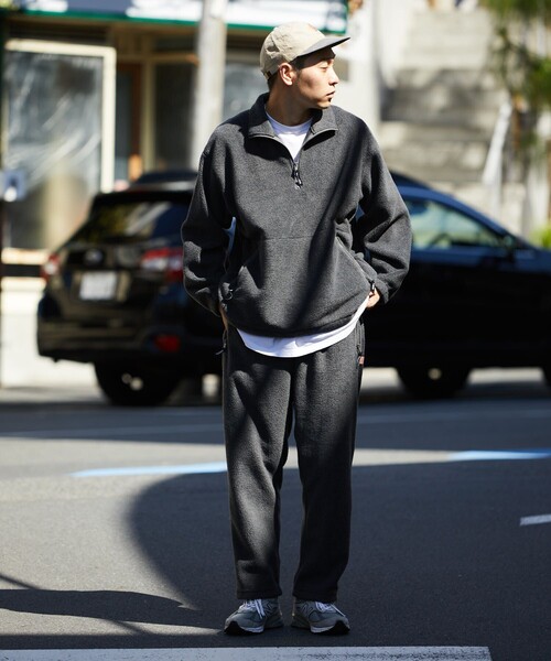 FREAK'S STORE（フリークスストア）の「HINSON/ヒンソン ハーフZIP フリースPO/フリースジャケット（スウェット・メンズ・モスグリーン/グレー/ブラック・MEDIUM/LARGE/X-LARGE）」の10枚目の写真