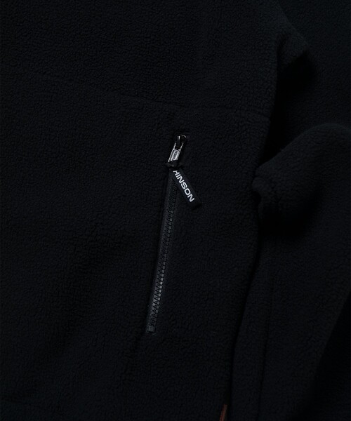 FREAK'S STORE（フリークスストア）の「HINSON/ヒンソン ハーフZIP フリースPO/フリースジャケット（スウェット・メンズ・モスグリーン/グレー/ブラック・MEDIUM/LARGE/X-LARGE）」の15枚目の写真