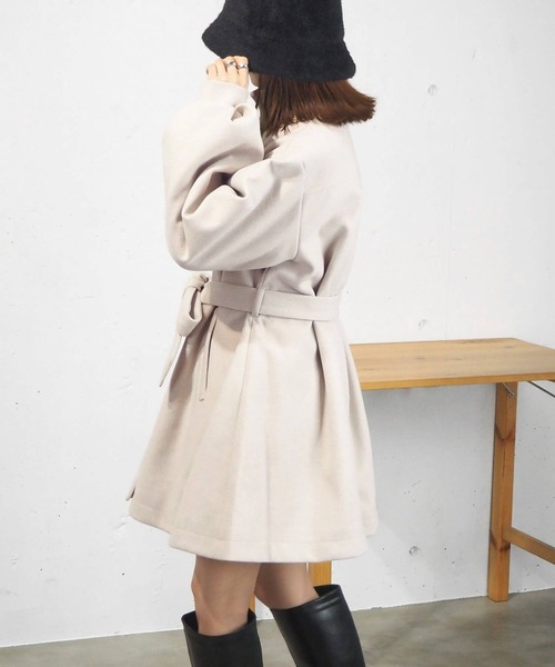 tiptop(ティップトップ)の「ボリューム袖ハーフコート(その他アウター・レディース・ブラック/ブラウン/アイボリー/ブラウン系その他・FREE)」の6枚目の写真