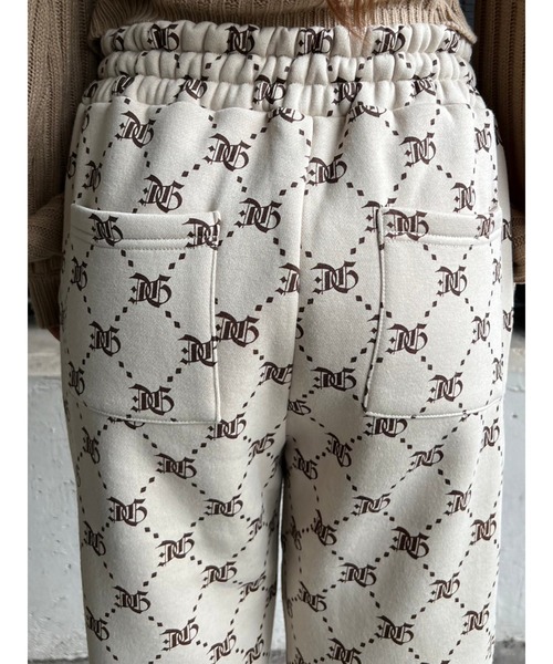 EGOIST（エゴイスト）の「EGモノグラムジョガーパンツII（スウェットパンツ・レディース・ベージュ/ブラック・FREE）」の16枚目の写真