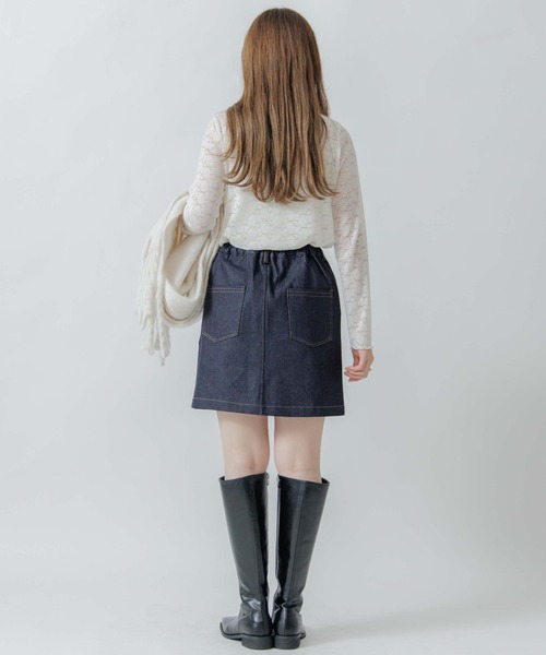 flower(フラワー)の「マーガレットレースタートル(Tシャツ/カットソー・レディース・ブルー/アイボリー/ピンク・FREE)」の11枚目の写真