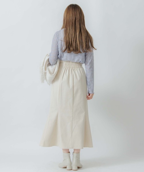 flower(フラワー)の「マーガレットレースタートル(Tシャツ/カットソー・レディース・ブルー/アイボリー/ピンク・FREE)」の4枚目の写真