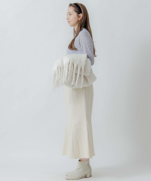 flower(フラワー)の「マーガレットレースタートル(Tシャツ/カットソー・レディース・ブルー/アイボリー/ピンク・FREE)」の5枚目の写真