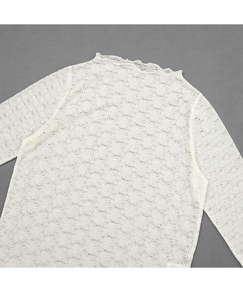 flower(フラワー)の「マーガレットレースタートル(Tシャツ/カットソー・レディース・ブルー/アイボリー/ピンク・FREE)」の19枚目の写真