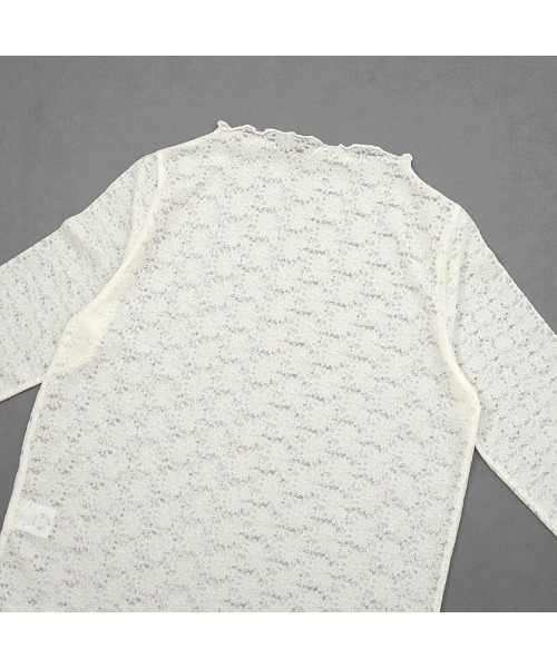 flower(フラワー)の「マーガレットレースタートル(Tシャツ/カットソー・レディース・ブルー/アイボリー/ピンク・FREE)」の20枚目の写真