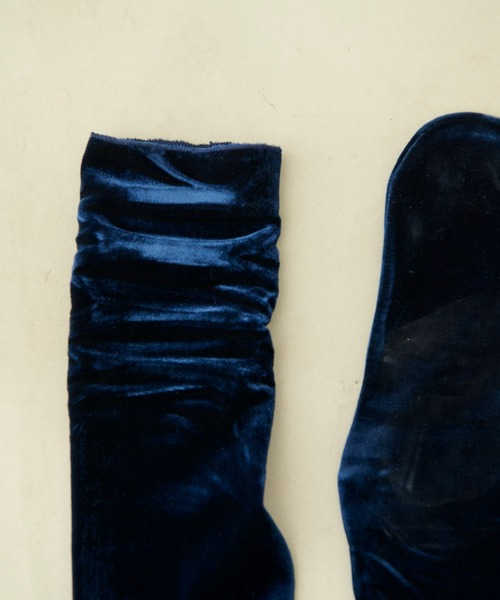 Aunt Marie's（アントマリーズ）の「【昨シーズン即完アイテム！】ベロアソックス（ソックス/靴下・レディース・ボルドー/ネイビー/チャコールグレー/ブラック・FREE）」の19枚目の写真