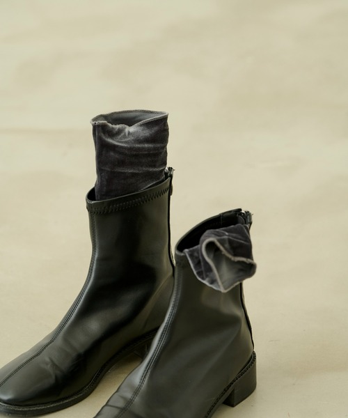 Aunt Marie's（アントマリーズ）の「【昨シーズン即完アイテム！】ベロアソックス（ソックス/靴下・レディース・ボルドー/ネイビー/チャコールグレー/ブラック・FREE）」の15枚目の写真