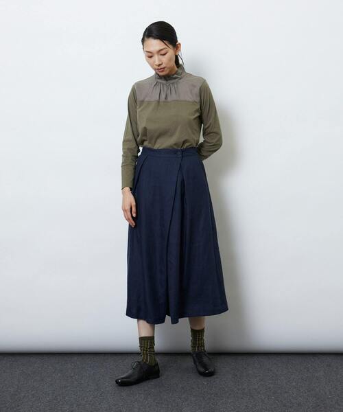 LOISIR（ロワズィール）の「リネンヘリンボーンラップディテール 