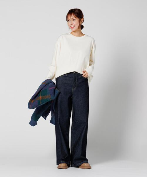 SOMETHING(サムシング)の「SOMETHING(サムシング)【レディース】「LISA」ワイドフレアパンツ(デニムパンツ・レディース・ノンウォッシュ・XS/S/M)」の22枚目の写真