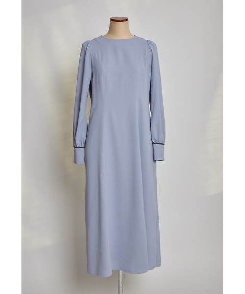 tocco closet（トッコ　クローゼット）の「【ZOZO限定】２ＷＡＹビックカラー付き配色ワンピース（ワンピース・レディース・ブルー/チャコール/ベージュ・M）」の15枚目の写真