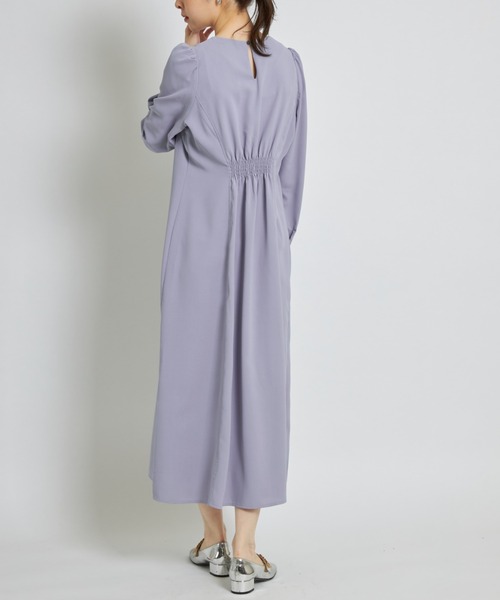 tocco closet（トッコ　クローゼット）の「【ZOZO限定】２ＷＡＹビックカラー付き配色ワンピース（ワンピース・レディース・ブルー/チャコール/ベージュ・M）」の8枚目の写真