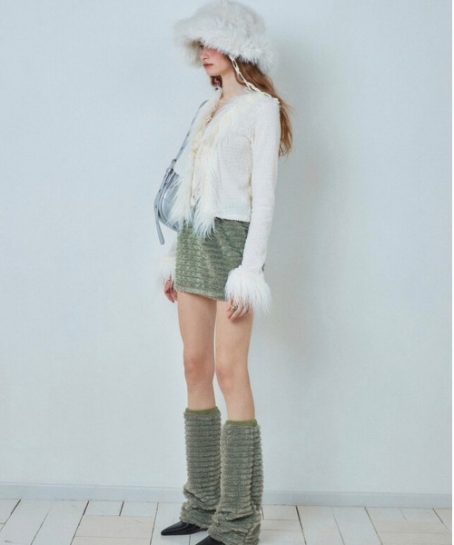 CRANK(クランク)の「【CRANK/クランク】LEG WARMER MINI SKIRTS/レッグウォーマー ミニスカート(スカート・レディース・ブラック/パープル/カーキ・ONE SIZE)」の19枚目の写真