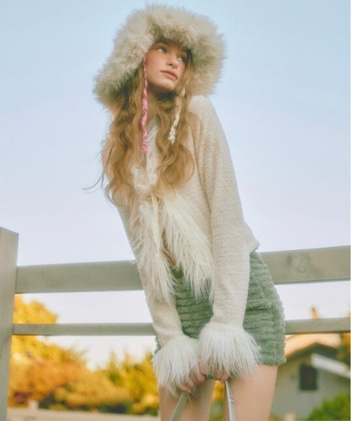 CRANK(クランク)の「【CRANK/クランク】LEG WARMER MINI SKIRTS/レッグウォーマー ミニスカート(スカート・レディース・ブラック/パープル/カーキ・ONE SIZE)」の15枚目の写真