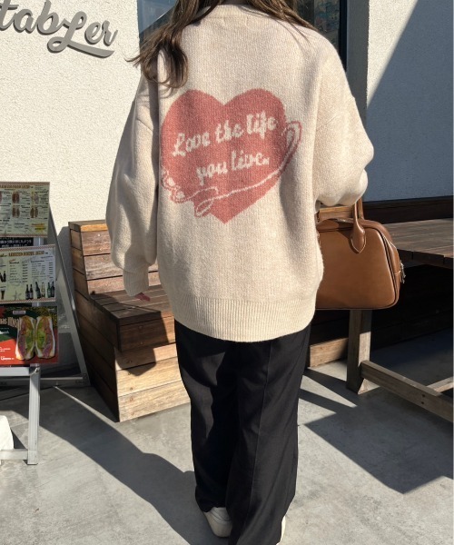 nemne store（ネンネストア）の「【低身長用サイズあり】ハートジャガードニットプルオーバー（ニット/セーター・レディース・アイボリー/ベージュ/ネイビー・SMALL/MEDIUM）」の21枚目の写真