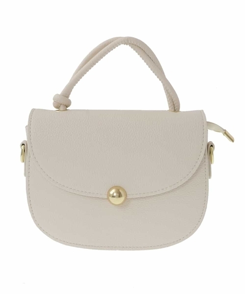 OFUON le MK(オフオンルエムケー)の「フェイクレザーハンドバッグ(ハンドバッグ・レディース・ブラック/ミント/アイボリー・38)」の2枚目の写真