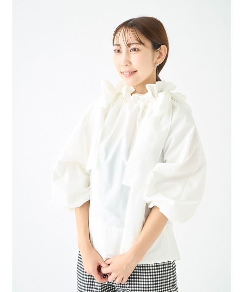 CELFORD（セルフォード）の「ショルダーリボンギャザーブラウス