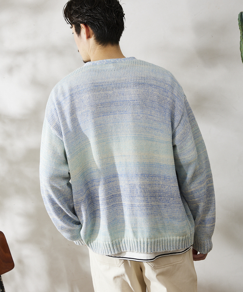 JOURNAL STANDARD relume(ジャーナルスタンダード レリューム)の「MIX メランジカーディガン(カーディガン/ボレロ・メンズ・ライトイエロー/シャーベット/スカイブルー・LARGE/MEDIUM)」の7枚目の写真
