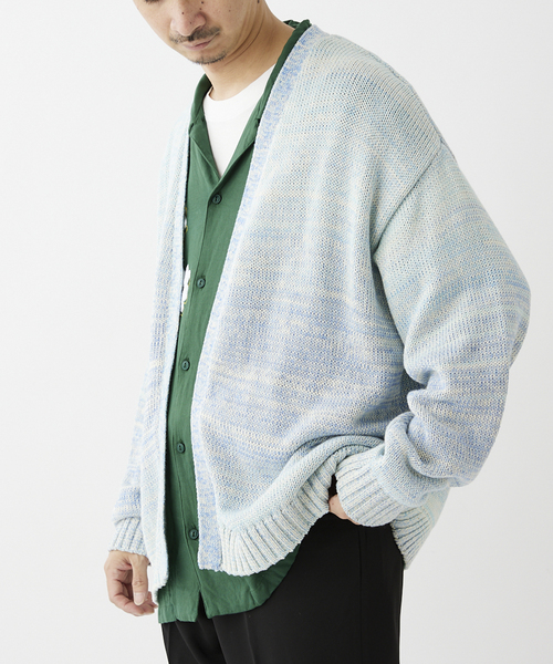 JOURNAL STANDARD relume(ジャーナルスタンダード レリューム)の「MIX メランジカーディガン(カーディガン/ボレロ・メンズ・ライトイエロー/シャーベット/スカイブルー・LARGE/MEDIUM)」の14枚目の写真