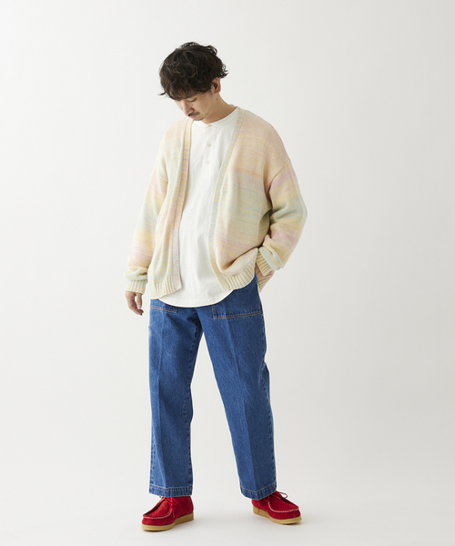 JOURNAL STANDARD relume(ジャーナルスタンダード レリューム)の「MIX メランジカーディガン(カーディガン/ボレロ・メンズ・ライトイエロー/シャーベット/スカイブルー・LARGE/MEDIUM)」の19枚目の写真