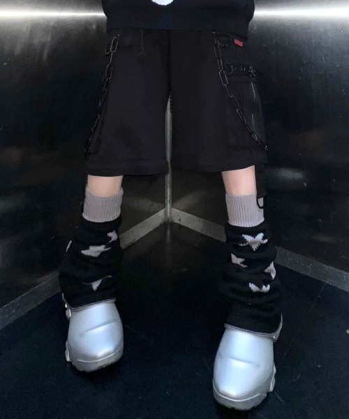 XU(エックスユー)の「【XU/エックスユー】reversible star leg warmer/リバーシブル リバーシブル対応 レッグウォーマー レッグカバー Y2K ブーツカット ニット スター 星(レッグウォーマー・レディース・アイボリー/グレー・ONE SIZE)」の16枚目の写真
