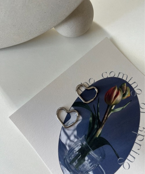 prose verse（プロズヴェール）の「〈サージカルステンレス〉ハートフープピアス（ピアス（両耳用）・レディース・シルバー/ゴールド・ﾌﾘ-）」の9枚目の写真